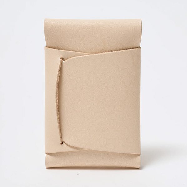 Handcrafted Slim Leather Card Case – Natural, by FYSKY