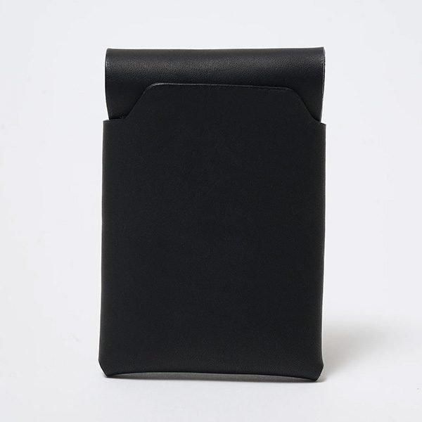 Handcrafted Slim Guidi Leather Card Case – Black, by FYSKY		