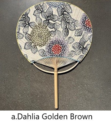 Sankatsu Crafted Yukata Fabric Boshu Uchiwa Fan