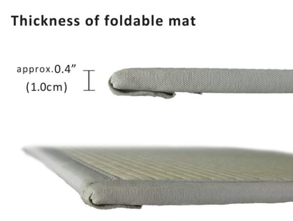 Foldable Igusa Tatami Mattress: Single Size (Natural Igusa) -[MoriSeimenjo6]
