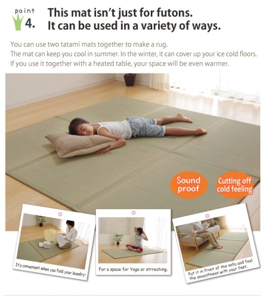 Foldable Igusa Tatami Mattress: Single Size (Natural Igusa) -[MoriSeimenjo6]