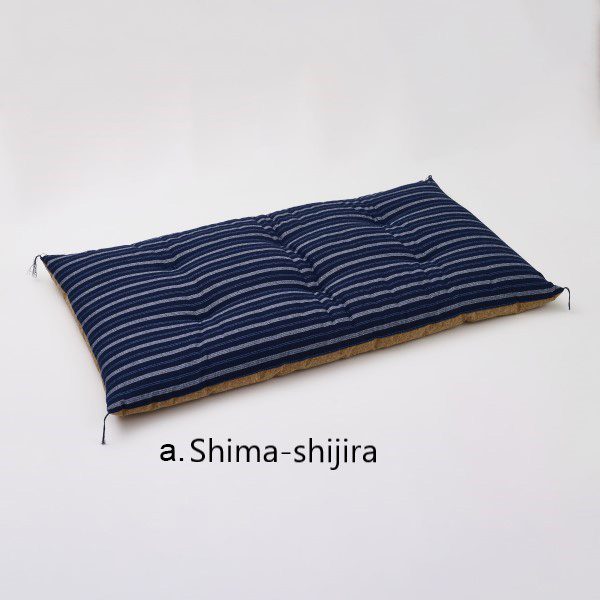 Handmade Long Nap Zabuton Cushion Made with Cork Leather and <em>Enshu</em> Cotton (100% Indian Seed Cotton) - Mori Seimenjo