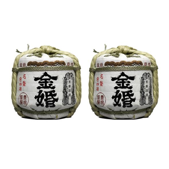 Japanese Sake,Kinkon barrel Josen,300ml,2 Bottle Pack,Alcohol 15～16%,Akihikari,gift, souvenir