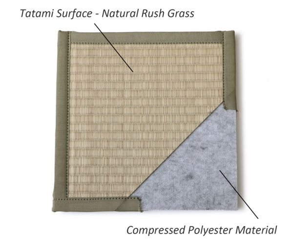 Foldable Igusa Tatami Mattress: Single Size (Natural Igusa) -[MoriSeimenjo6]