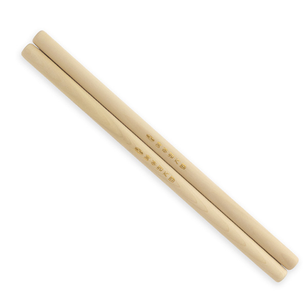 Drumsticks engraved with the Miyamoto logo, Japanese white bark magnolia, 40 cm