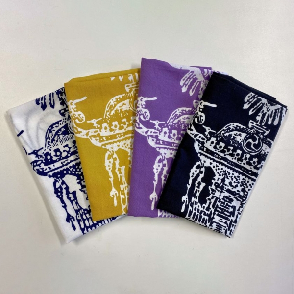 Hand towel, mikoshi/taiko, purple