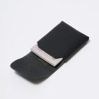 Handcrafted Slim Guidi Leather Card Case – Black, by FYSKY		