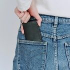 Handcrafted Slim Guidi Leather Card Case – Black, by FYSKY		
