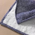 Towel set (Same komon fine dot pattern) - Double-faced gauze towels. Set of 3 (bath towel, hand towel, wash cloth), Edo komon pattern, blue, Uchino Towels