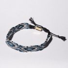 DOMYO KUMIHIMO Bracelet – Kara-kumi – Blue & Silver