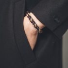 DOMYO KUMIHIMO Bracelet – Nara-gumi – Purple & Golden Brown, 100% Silk