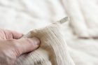 Omi Chijimi Hadakake Futon: Single Size (100% Linen; Beige) 