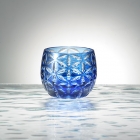 Edo Kiriko, glass, Guinomi, Asa no Ha, light blue, Ø 5.0 × H...