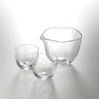 Brume Sake Glass Set - French designer, Arthur Leitner, sake, 3 piece set, casual, Brume, Kimoto Glass, traditional crafts, souvenirs, gift
