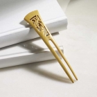 Japanese Boxwood Ornate Hair Fork,  Small (Bamboo)