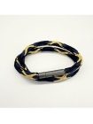 RYUKOBO KUMIHIMO Bracelet – Kujaku-gumi – 2-Layer – Charcoal Black & Cherry Blossom Pink