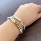 RYUKOBO KUMIHIMO Bracelet – Kujaku-gumi – 2-Layer – Charcoal Black & Cherry Blossom Pink