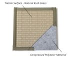 Foldable Igusa Tatami Mattress: Single Size (Natural Igusa) -[MoriSeimenjo6]