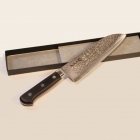 Santoku Laminated Steel Knife - Blade length: approx. 17.5 cm, blade width: approx. 4.9 cm, Damascus Knife